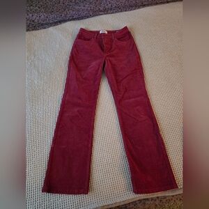 Wrangler Burgundy Corduroy Bootcut Pants